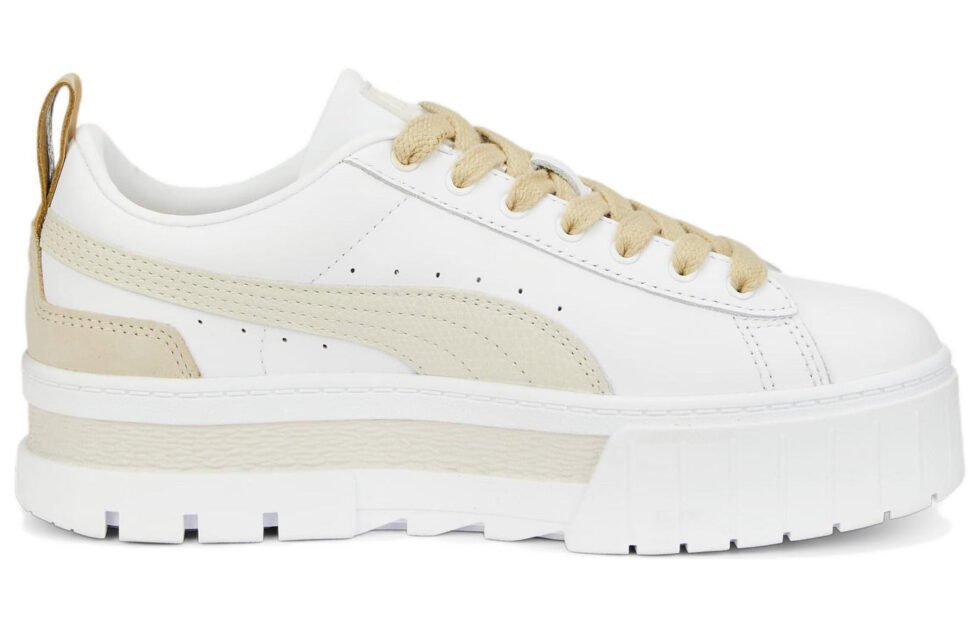 (WMNS) PUMA Mayze Luxe 'White Pale Khaki' 383995-06 - Image 2