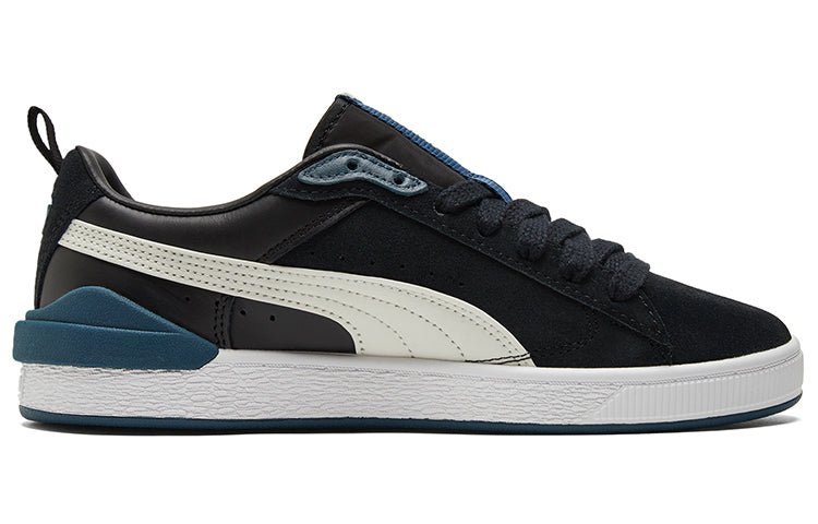 PUMA Unisex Suede Bloc Sneakers Black 384187-01 - Image 2