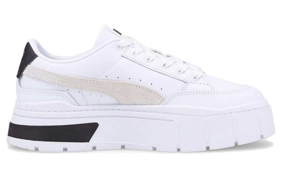 (WMNS) PUMA Mayze Stack 'White Vaporous Grey' 384363-01 - Image 2