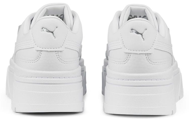 (WMNS) PUMA Mayze Stack Leather 'Triple White' 384412-01 - Image 4