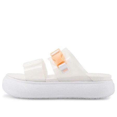 (WMNS) PUMA Suede Mayu Pop Sandal 'White Fizzy Melon' 384433-02