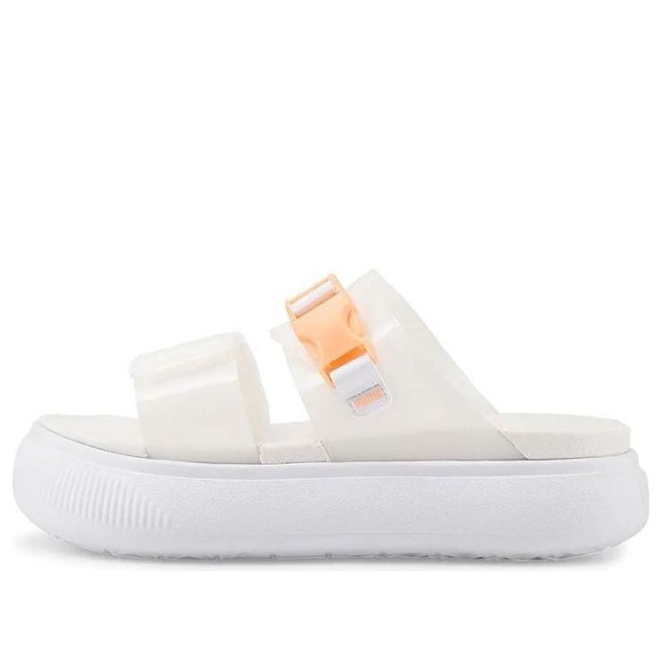 (WMNS) PUMA Suede Mayu Pop Sandal 'White Fizzy Melon' 384433-02