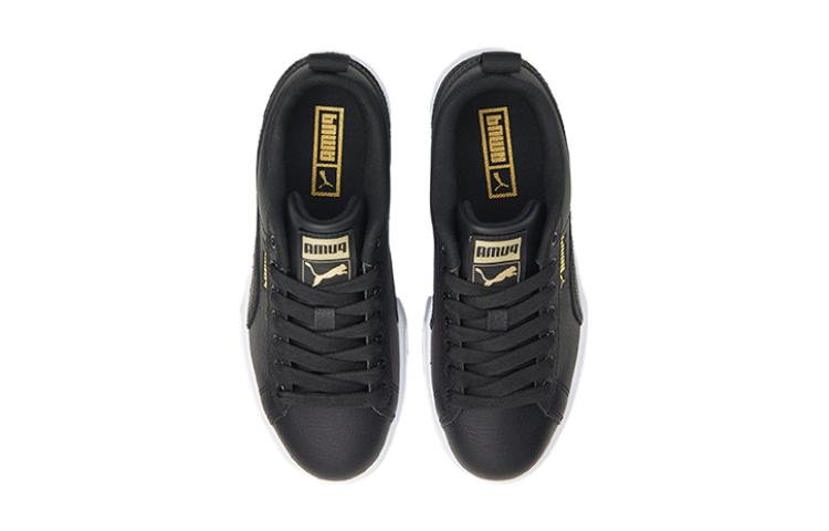 (GS) PUMA Mayze Leather 'Black Team Gold' 384527-02 - Image 3