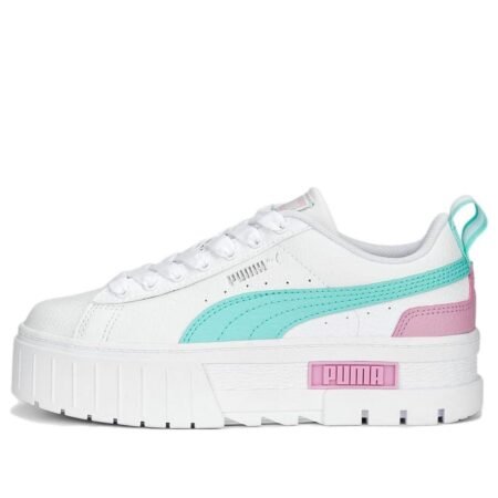(GS) PUMA Mayze Leather 'White Mint' 384527-14