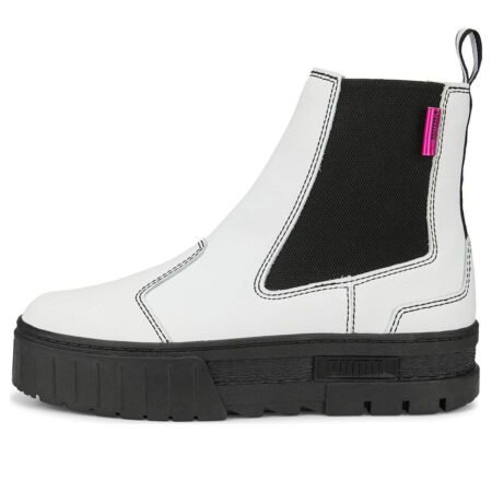 (WMNS) PUMA Mayze Pop Chelsea Boots 'White Black' 384549-01