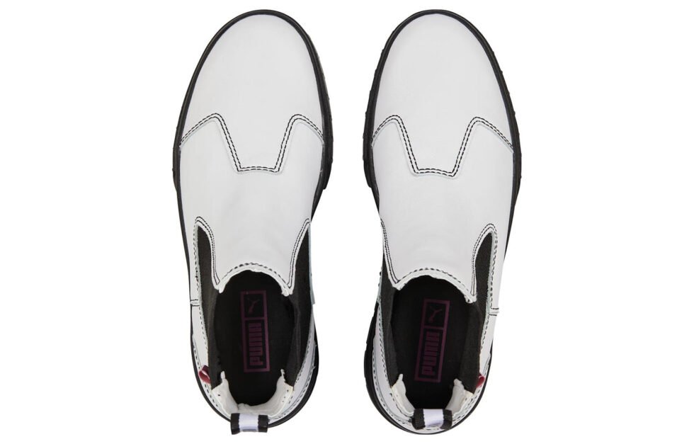 (WMNS) PUMA Mayze Pop Chelsea Boots 'White Black' 384549-01 - Image 4