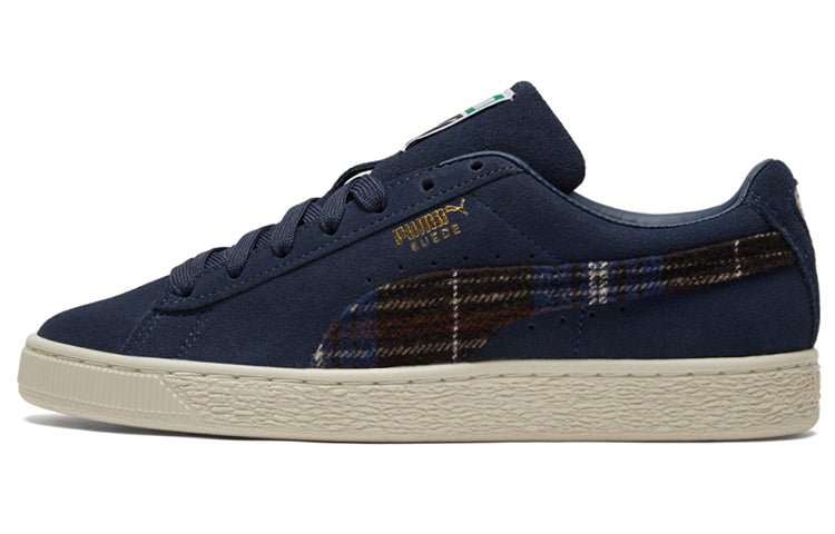 PUMA Unisex Suede Classic Flannel Sneakers Blue 384605-02 - Image 2