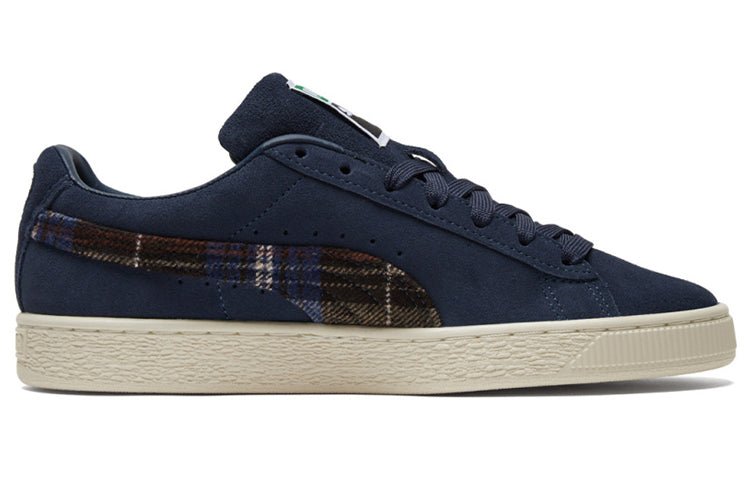 PUMA Unisex Suede Classic Flannel Sneakers Blue 384605-02 - Image 3