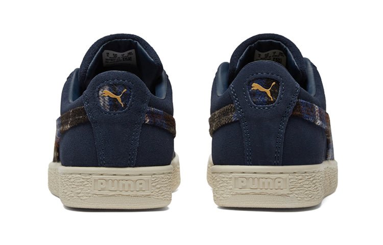 PUMA Unisex Suede Classic Flannel Sneakers Blue 384605-02 - Image 6