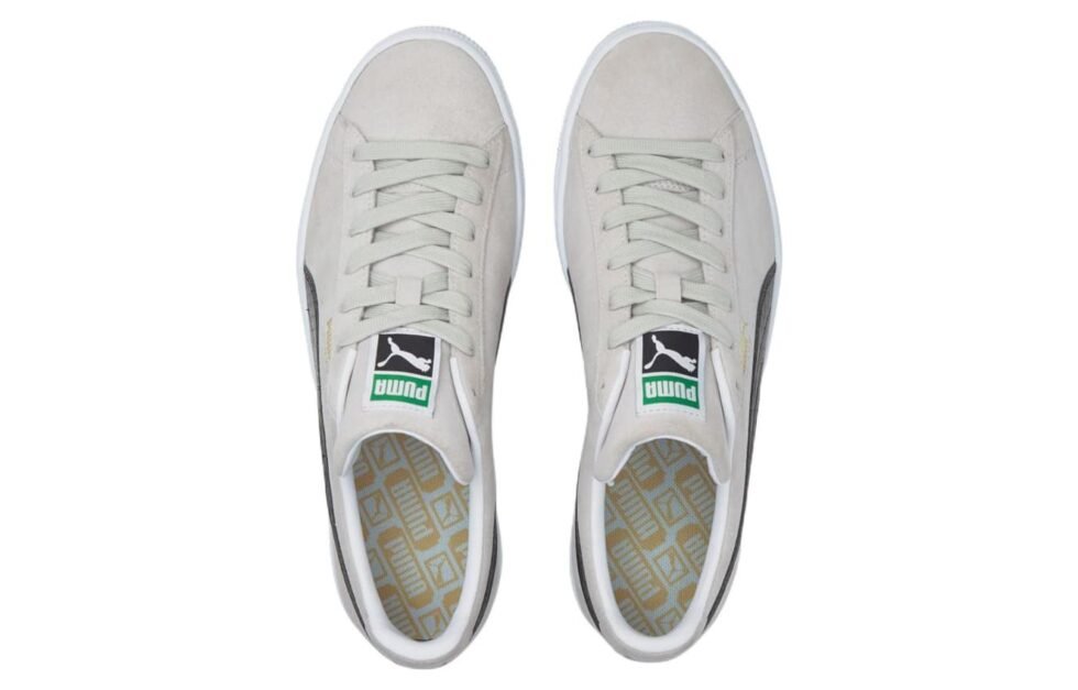 PUMA Suede Croc Retro Casual Skateboarding Shoes Unisex Gray White 384852-02 - Image 3