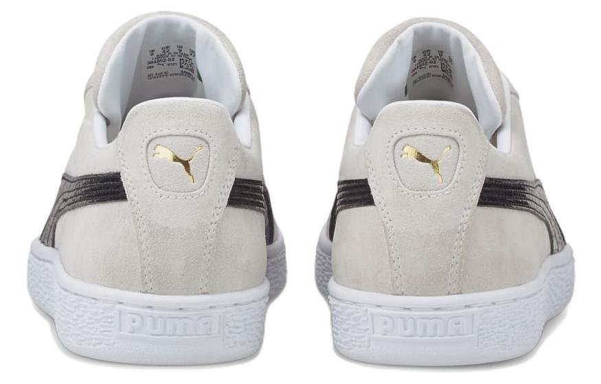 PUMA Suede Croc Retro Casual Skateboarding Shoes Unisex Gray White 384852-02 - Image 4