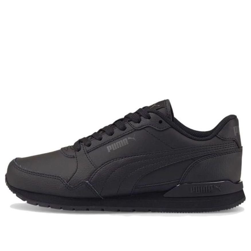 (GS) PUMA ST Runner V3 Leather Shoes 'Triple Black' 384904-01