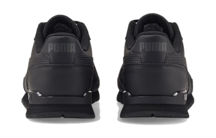 (GS) PUMA ST Runner V3 Leather Shoes 'Triple Black' 384904-01 - Image 4