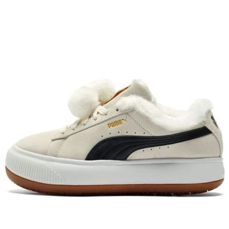 (WMNS) PUMA Suede Mayu 'Fur - Whisper White Black' 385265-01