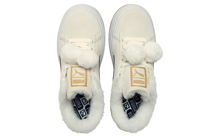 (WMNS) PUMA Suede Mayu 'Fur - Whisper White Black' 385265-01 - Image 3