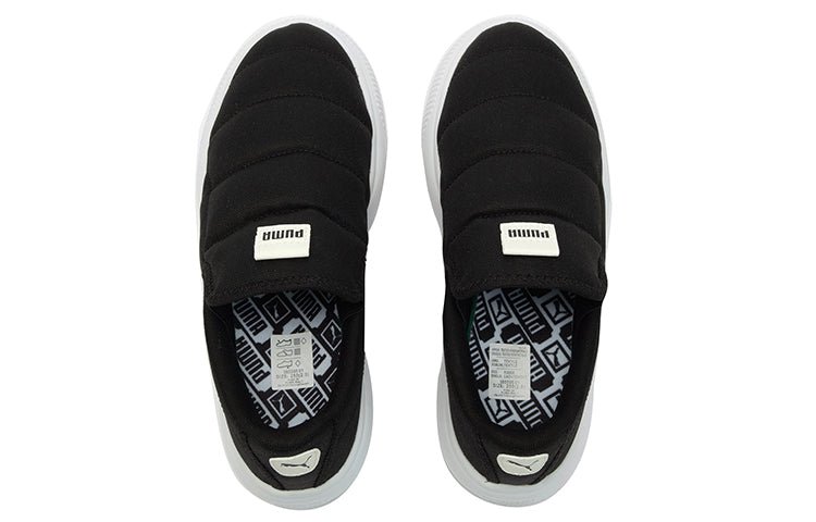 (WMNS) PUMA Suede Mayu Slip-On Canvas 'Black White' 385595-01 - Image 4