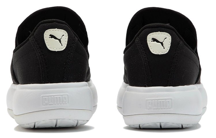 (WMNS) PUMA Suede Mayu Slip-On Canvas 'Black White' 385595-01 - Image 5