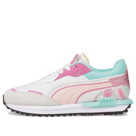 (GS) PUMA City Rider Fly-Mingo 'White Pink' 385638-01