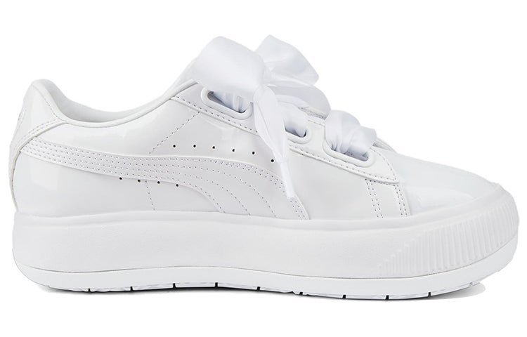 (WMNS) PUMA Suede Mayu Heart Patent 'White' 385967-01 - Image 2