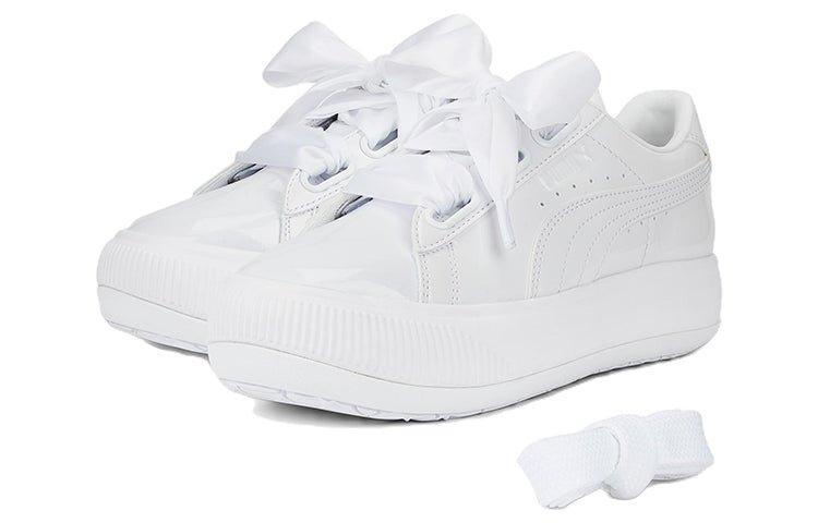 (WMNS) PUMA Suede Mayu Heart Patent 'White' 385967-01 - Image 3