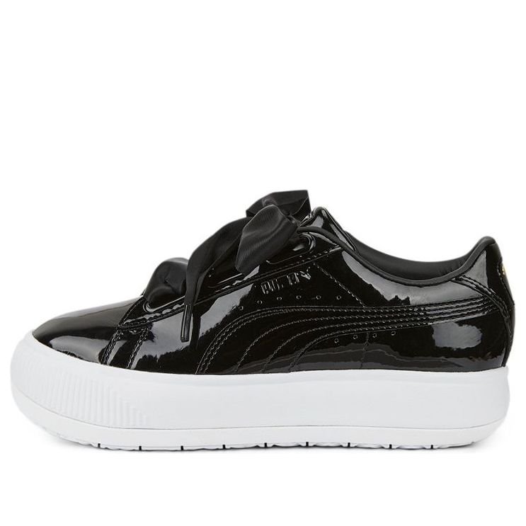 (WMNS) PUMA Suede Mayu Heart Patent 'Black White' 385967-02