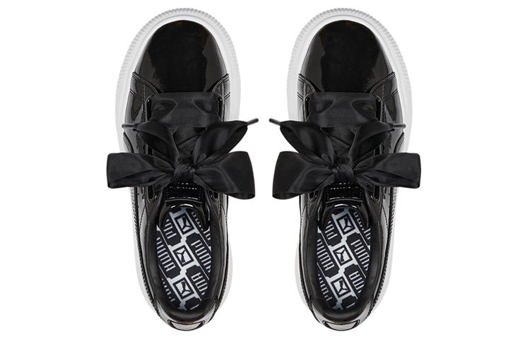 (WMNS) PUMA Suede Mayu Heart Patent 'Black White' 385967-02 - Image 4