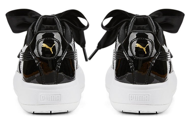 (WMNS) PUMA Suede Mayu Heart Patent 'Black White' 385967-02 - Image 5