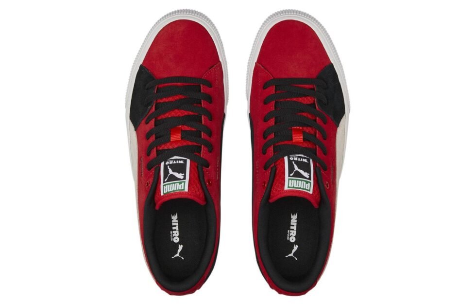 PUMA Suede Skate Nitro 'Black Red White' 386082-04 - Image 4