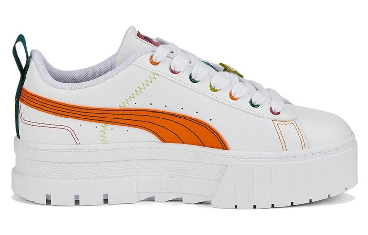 (WMNS) PUMA Mayze Pierced 'White Orange Brick' 386582-02 - Image 2