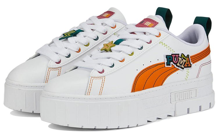 (WMNS) PUMA Mayze Pierced 'White Orange Brick' 386582-02 - Image 3