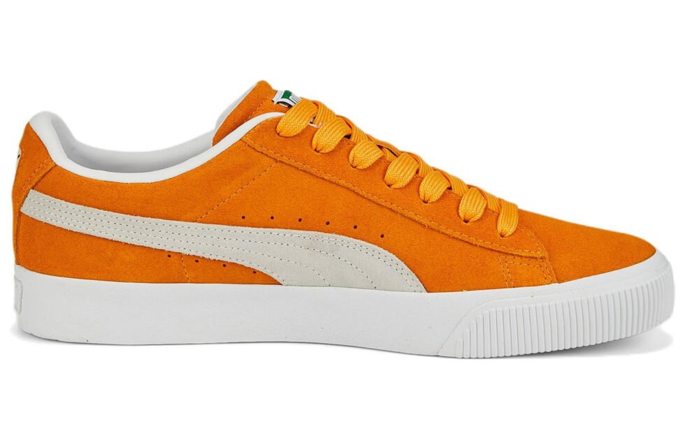 PUMA Suede VULC Classic Shoes 'Orange White' 386598-05 - Image 2