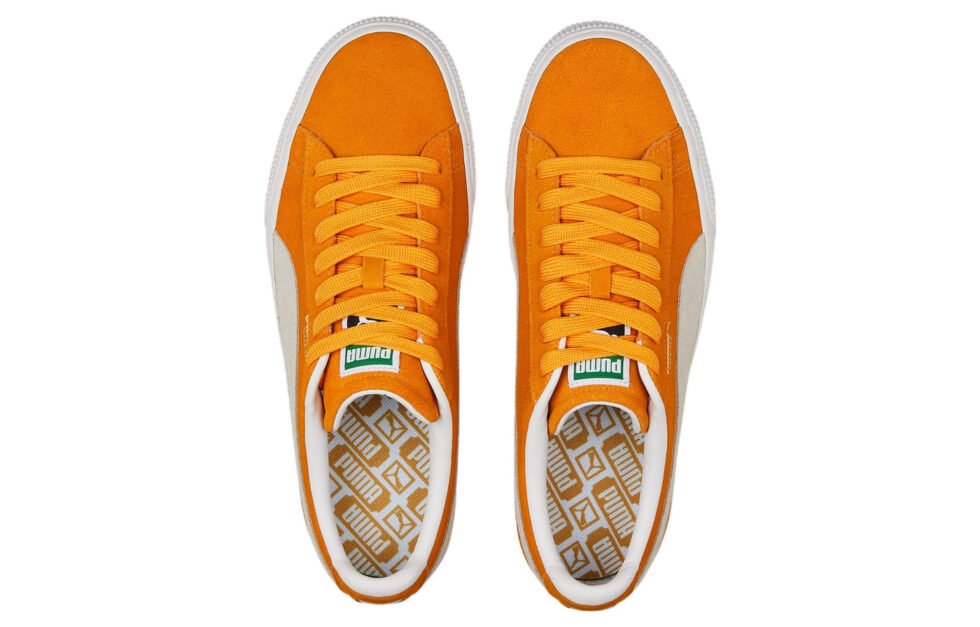 PUMA Suede VULC Classic Shoes 'Orange White' 386598-05 - Image 3