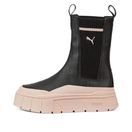 (WMNS) PUMA Mayze Stack Chelsea Boots 'Black Rose Quartz' 386742-03