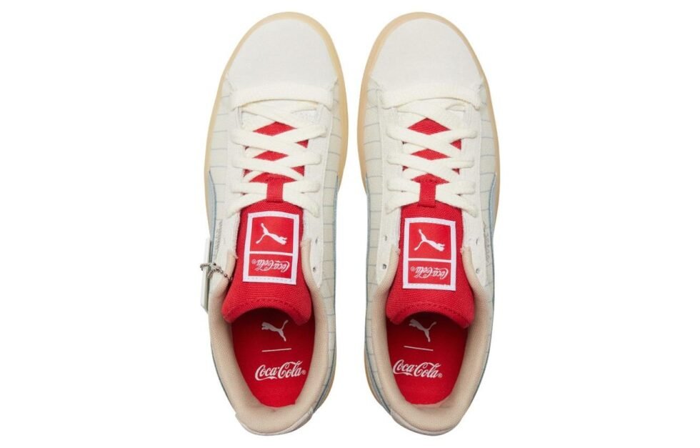 PUMA Coca-Cola x Suede 'Slate Pinstripes' 387049-01 - Image 4