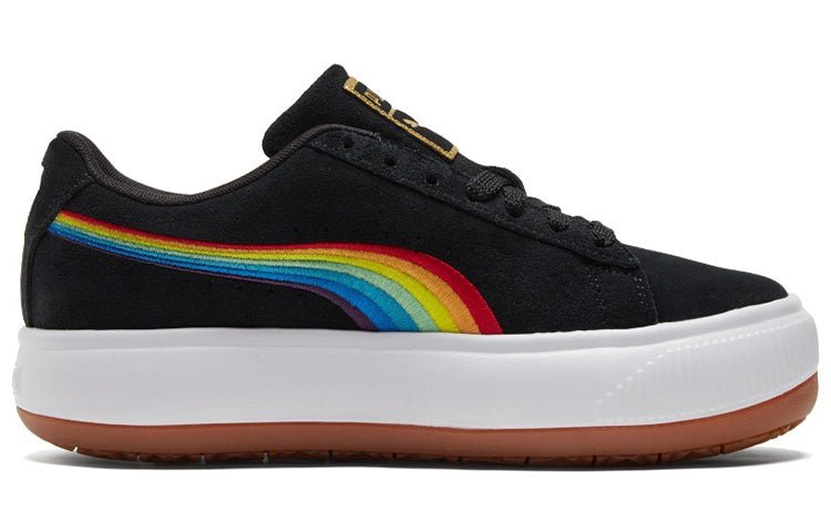 (WMNS) PUMA Suede Mayu 'Rainbow - Black' 387239-01 - Image 2