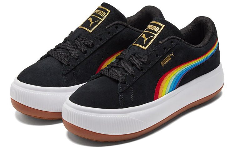 (WMNS) PUMA Suede Mayu 'Rainbow - Black' 387239-01 - Image 3