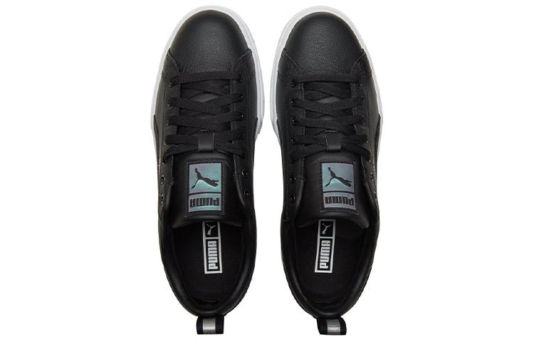 (WMNS) PUMA Mayze Lth Iridescent Sneakers Black/White 387269-02 - Image 4