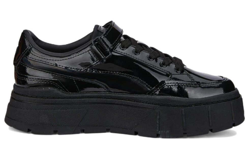 (WMNS) PUMA Mayze Stack 'Black Patent Iridescent' 387583-01 - Image 2