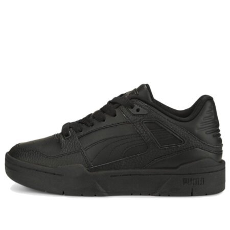 (GS) PUMA Slipstream Leather 'Triple Black' 387826-01