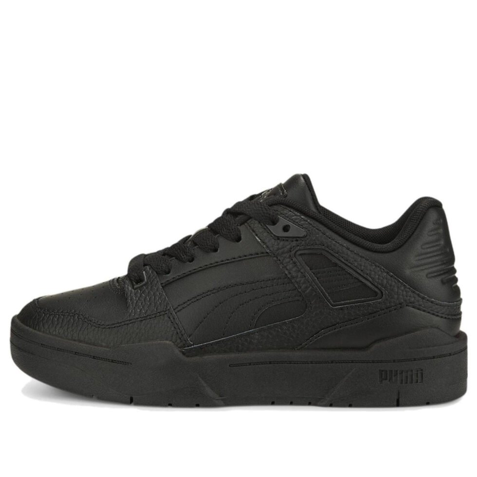(GS) PUMA Slipstream Leather 'Triple Black' 387826-01