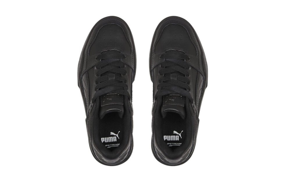 (GS) PUMA Slipstream Leather 'Triple Black' 387826-01 - Image 4