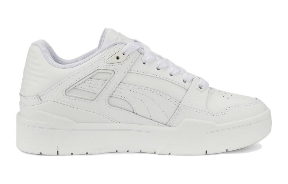 (GS) PUMA Slipstream Leather 'Triple White' 387826-02 - Image 2