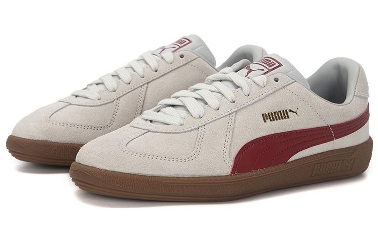 PUMA Army Trainer Suede 'White Gray Red' 388156-02 - Image 3