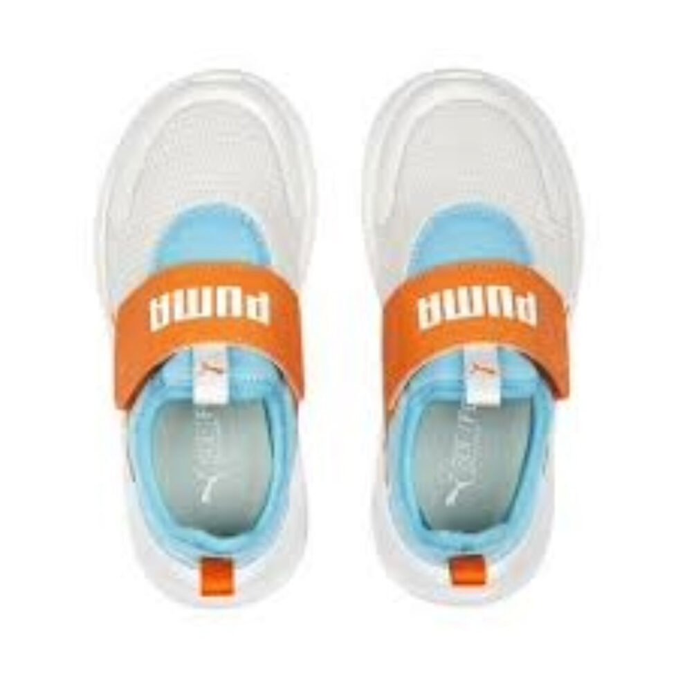 (PS) PUMA Evolve Slip On 'White Orange Blue' 389135-01 - Image 4