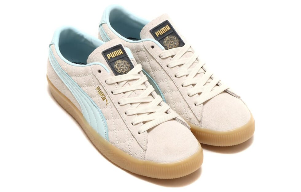 PUMA Suede VTG x Diaspora skateboards x Atoms 'Cream Blue' 389167-01 - Image 3