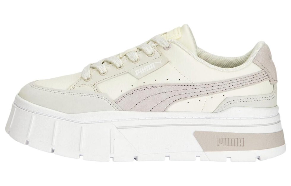 (WMNS) PUMA Mayze Stack Luxe 'Marshmallow Marble' 389853-01 - Image 2