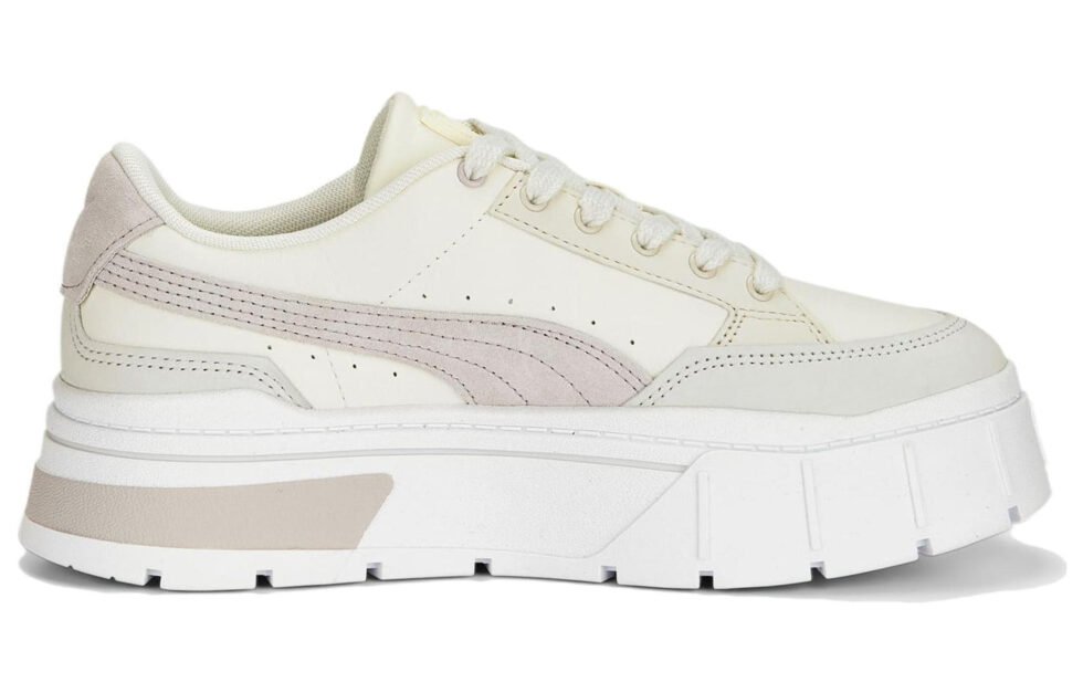 (WMNS) PUMA Mayze Stack Luxe 'Marshmallow Marble' 389853-01 - Image 3