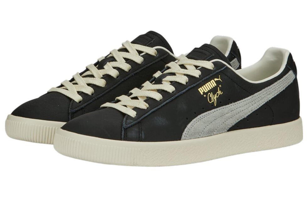 PUMA Clyde Base OG Shoes 'Black White' 390091-02 - Image 3