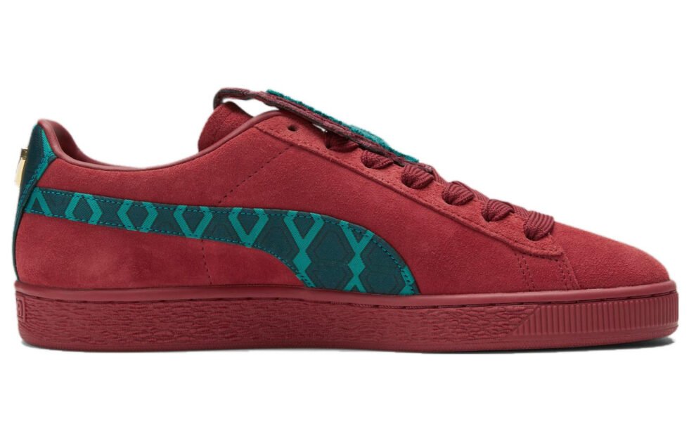 PUMA Dapper Dan x Suede 'Jacquard Print - Intense Red' 390988-01 - Image 2