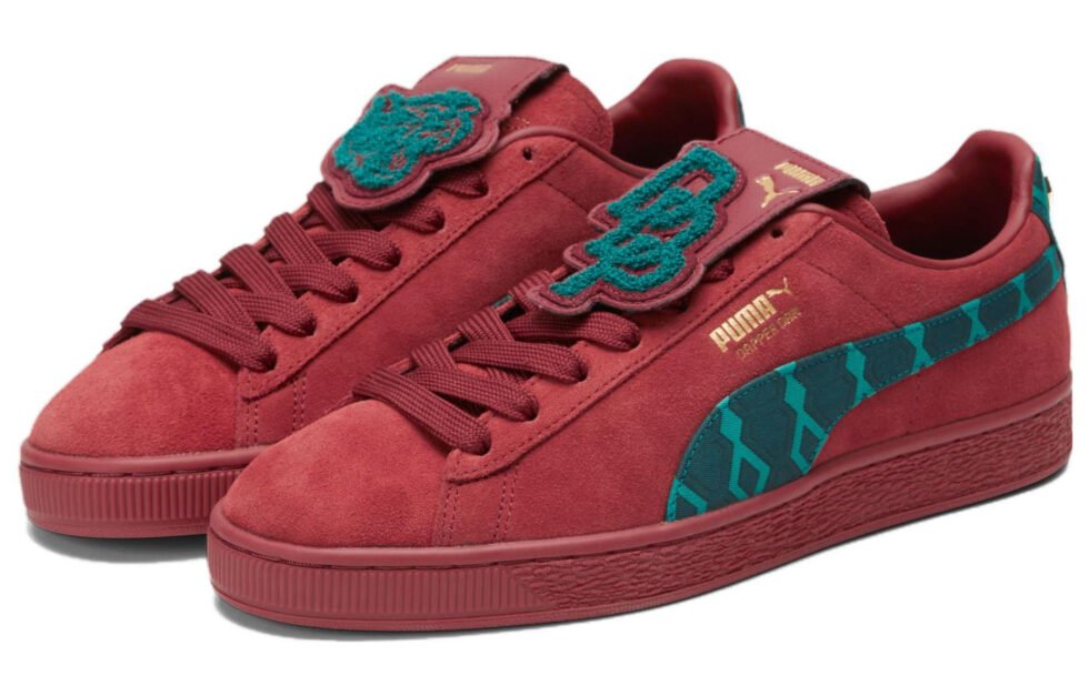 PUMA Dapper Dan x Suede 'Jacquard Print - Intense Red' 390988-01 - Image 3
